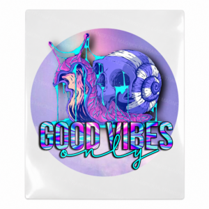 Good Vibes Only Skull 420 Mary Jane UV Transfers
