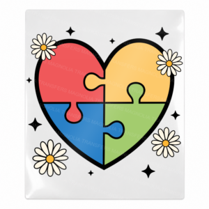 Puzzle Heart Daisy Activist & Awareness UV Transfers