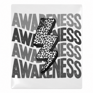 Awareness Lightning Bolt Charcoal Leopard Activist & Awareness UV Transfers