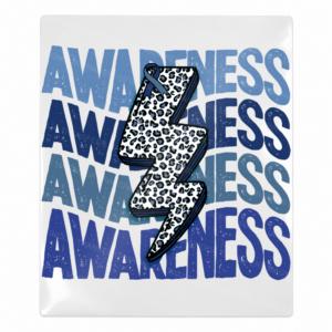 Awareness Lightning Bolt Navy Leopard Activist & Awareness UV Transfers