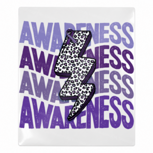Awareness Lightning Bolt Purple Leopard Activist & Awareness UV Transfers