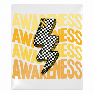 Awareness Lightning Bolt Golden Checker Activist & Awareness UV Transfers