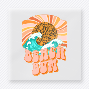Beach Bum Leopard Sun Beach & Summer DTF transfer mockup