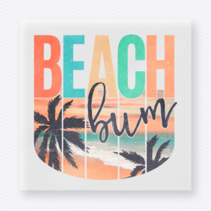 Beach Bum Palm Sunset Beach & Summer DTF transfer mockup