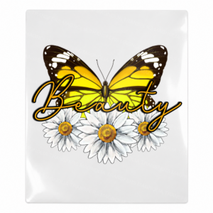 Beauty Butterfly Daisies Beach & Summer UV transfer with butterfly accents