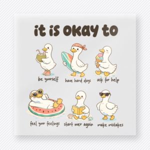 It Is Okay To Goose Chart Beach & Summer DTF transfer mockup