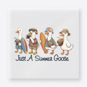 Just A Summer Goose Surfboards Beach & Summer DTF transfer mockup