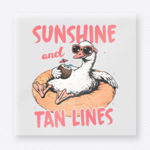 Sunshine and Tan Lines Goose Beach & Summer DTF transfer mockup