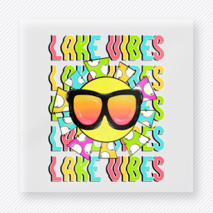 Lake Vibes Sunglasses Beach & Summer DTF transfer mockup
