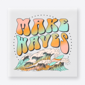 Make Waves Beach & Summer DTF transfer mockup
