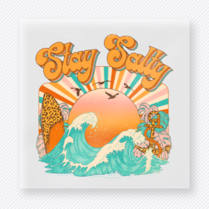 Stay Salty Wave Beach & Summer DTF transfer mockup