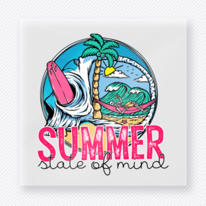 Summer State of Mind Surf Beach & Summer DTF transfer mockup