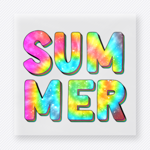 Summer Tie Dye Beach & Summer DTF transfer mockup
