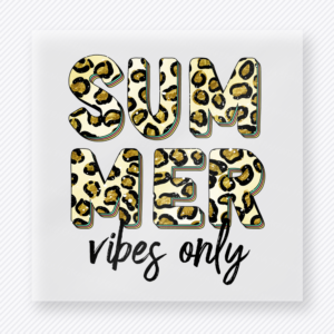 Summer Vibes Only Leopard Beach & Summer DTF transfer mockup