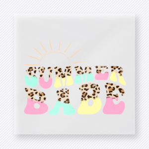 Beach Babe Leopard Beach & Summer DTF transfer mockup