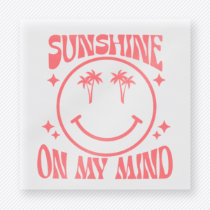 Sunshine On My Mind Smiley Beach & Summer DTF transfer mockup