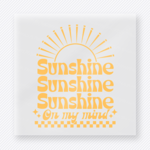 Sunshine On My Mind Yellow Beach & Summer DTF transfer mockup