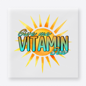 Give Me Vitamin Sea Beach & Summer DTF transfer mockup