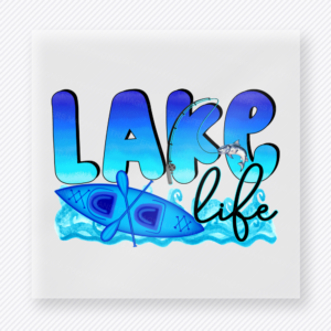 Lake Life Kayaks Beach & Summer DTF transfer mockup