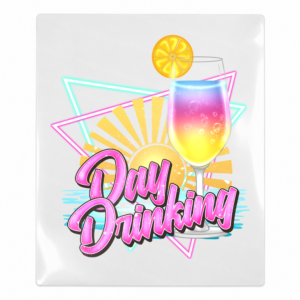 Day Drinking Retro Beach & Summer UV transfer design for hard surfaces