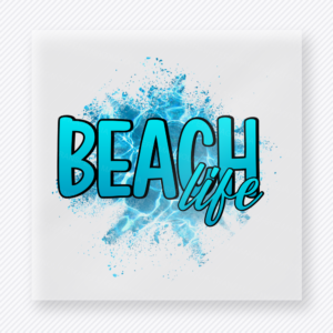 Beach Life Blue Splash Beach & Summer DTF transfer mockup