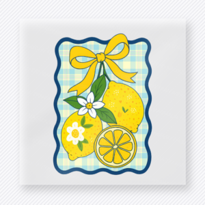 Lemon Bow Frame Beach & Summer DTF transfer mockup