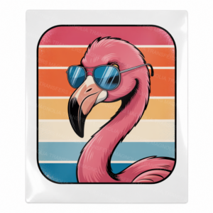 Flamingo Sunglasses Retro Beach & Summer UV transfer design for hard surfaces