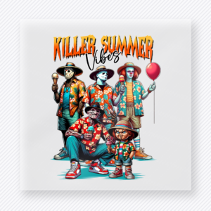 Killer Summer Vibes Horror Crew Beach & Summer DTF transfer mockup