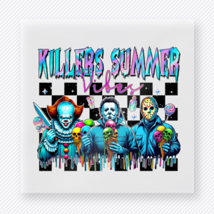 Killers Summer Vibes Checkered Beach & Summer DTF transfer mockup