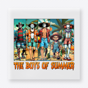 The Boys Of Summer Horror Panel Beach & Summer DTF transfer mockup