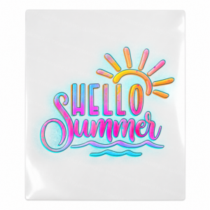 Hello Summer Sun Beach & Summer UV transfer design for hard surfaces