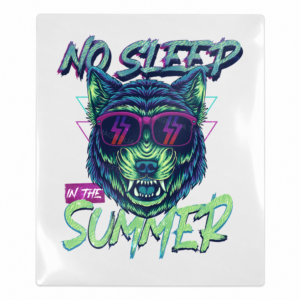 No Sleep In The Summer Wolf Tall Beach & Summer UV transfer design for hard surfaces