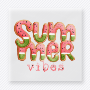 Summer Vibes Watermelon Letters Beach & Summer DTF transfer mockup
