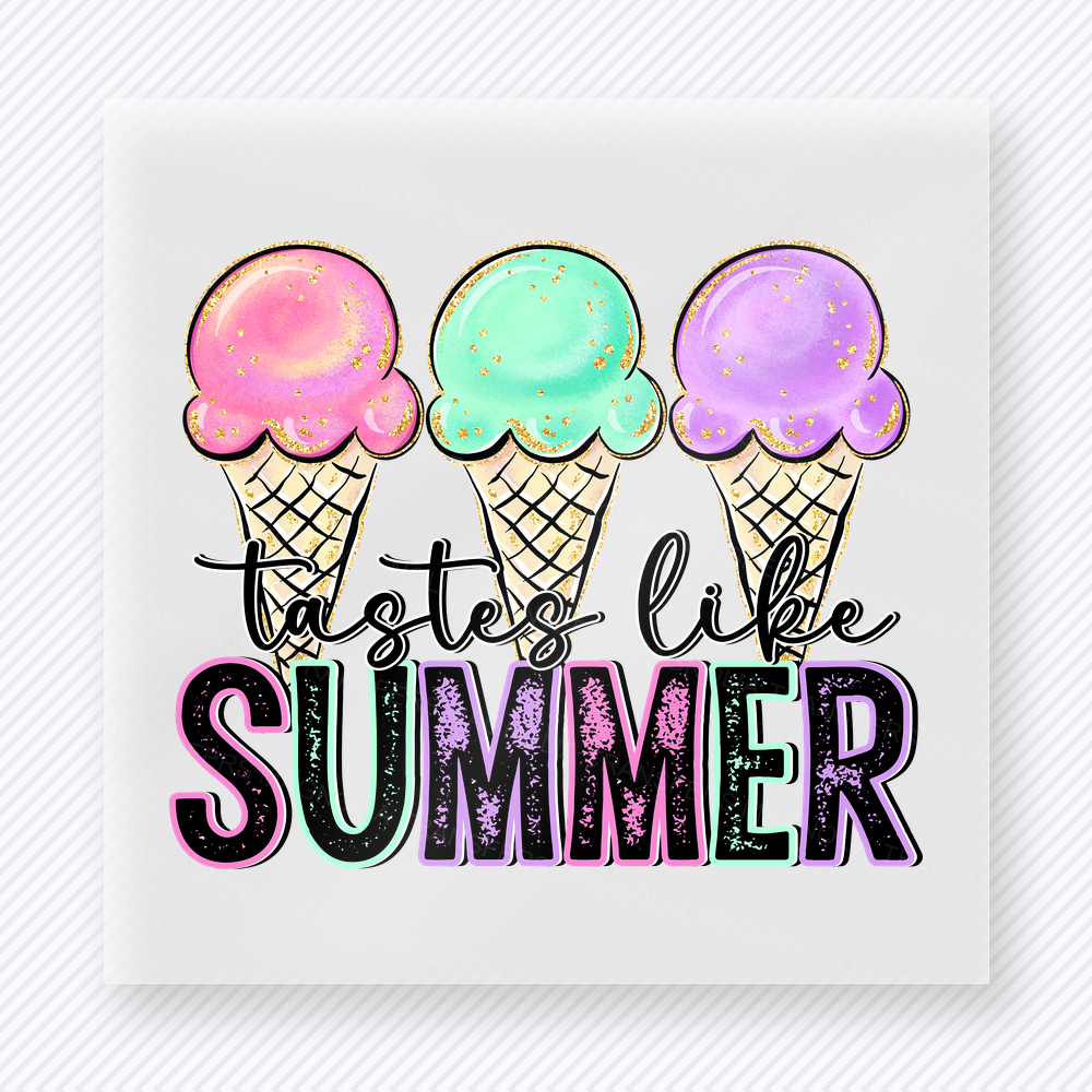 Tastes Like Summer Ice Cream Beach And Summer DTF Transfers