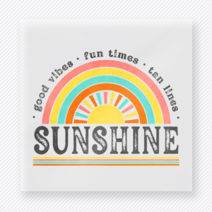 Good Vibes Fun Times Tan Lines Sunshine Beach & Summer DTF transfer mockup
