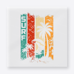 Surf 45 Palm Stripe Beach & Summer DTF transfer mockup