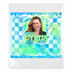 Miley Cyrus Endless Summer Vacation Checkered Blue Beach & Summer UV Transfers