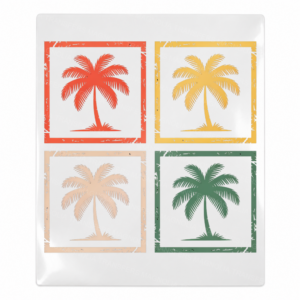 Four Palm Tree Squares Beach & Summer UV Transfers