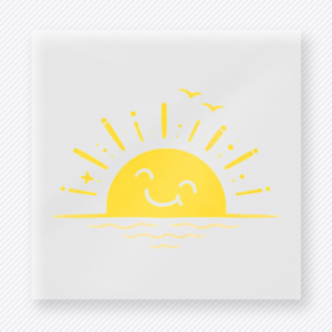 Minimal Sunshine Beach & Summer DTF transfer mockup