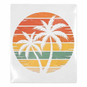 Retro Palm Sunset Beach & Summer UV Transfers
