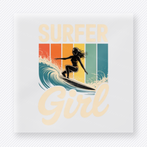 Surfer Girl Beach & Summer DTF transfer mockup