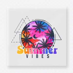Summer Vibes Palm Circle Beach & Summer DTF transfer mockup
