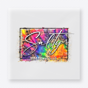 Salty Matthew 5:13 Tie Dye Beach & Summer DTF transfer mockup