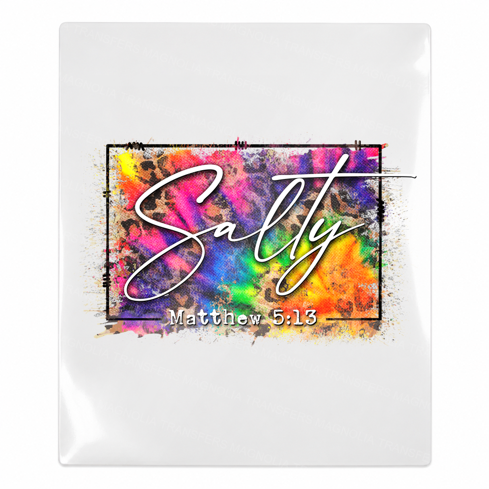Salty Matthew 5:13 Tie Dye Beach & Summer UV Transfers