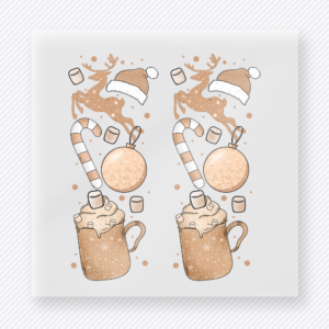 Gingerbread Drink Duo Christmas DTF Transfers