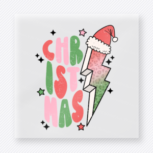 Christmas Lightning Bolt Christmas DTF Transfers