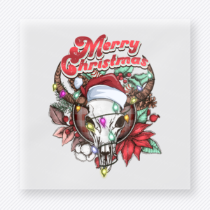 Merry Christmas Skull Christmas DTF Transfers