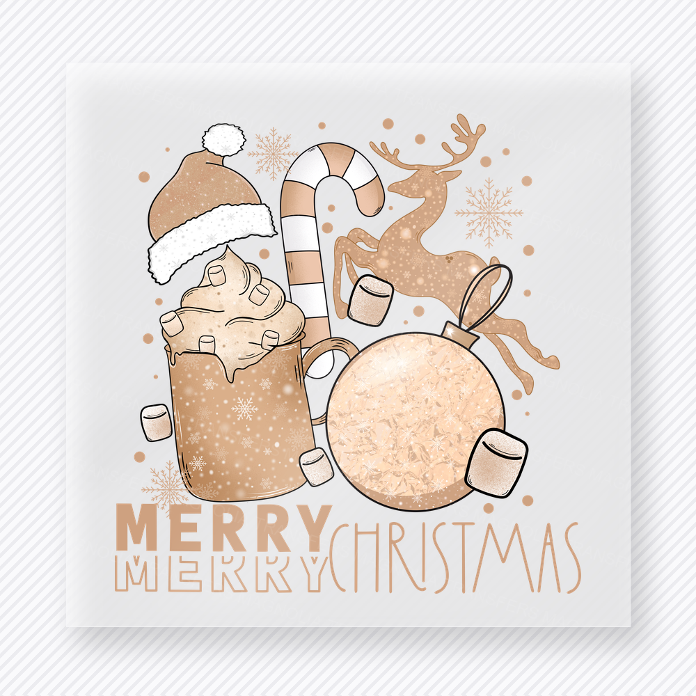 Merry Merry Christmas Gingerbread Drink Christmas DTF Transfers