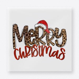 Merry Christmas Leopard Santa Christmas DTF Transfers