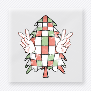 Peace Sign Christmas Tree Christmas DTF Transfers